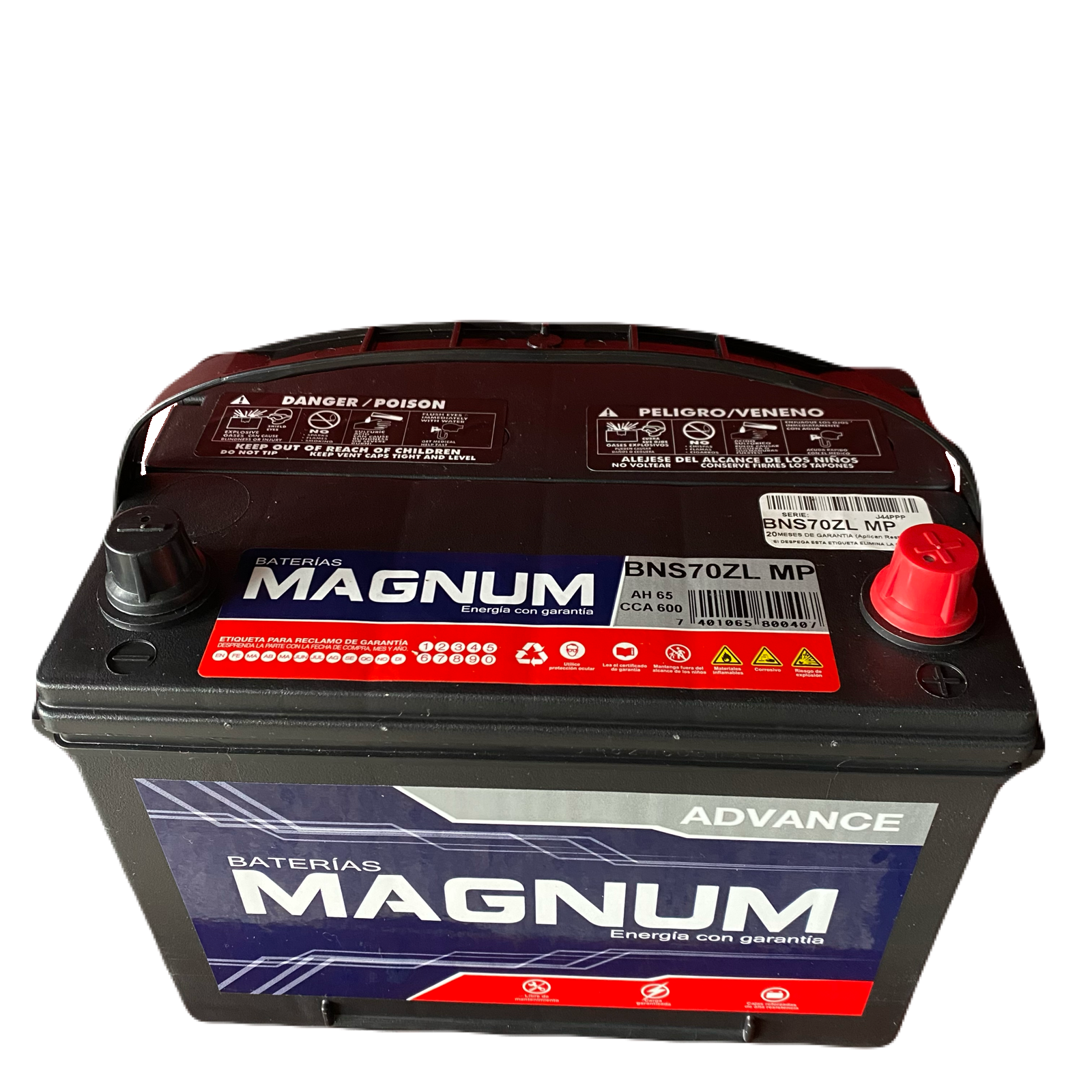 Batería Magnum BNS70ZL o BNS70Z